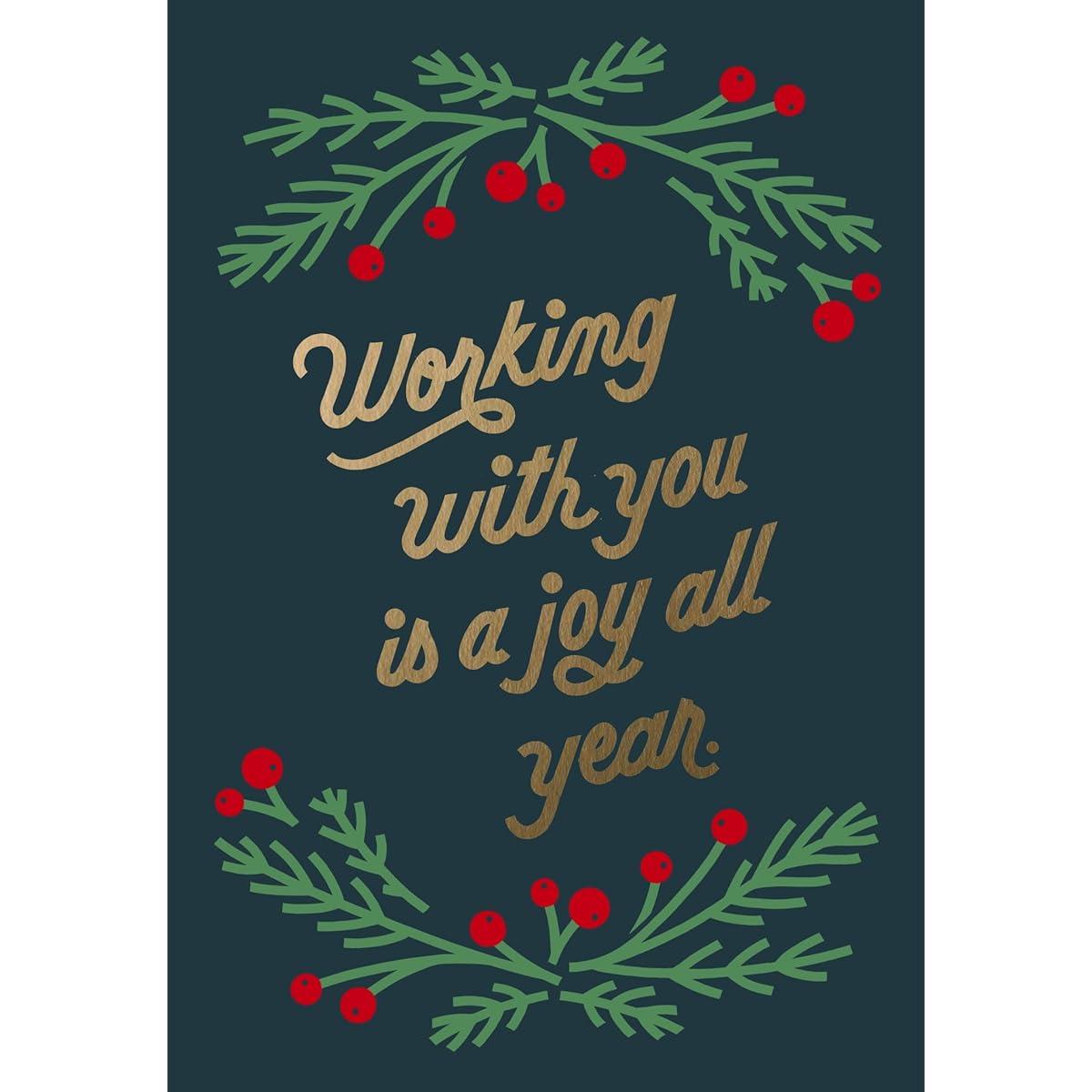 Hallmark Business Employee Holiday Cards 25-Pack (Working With You is a Joy)