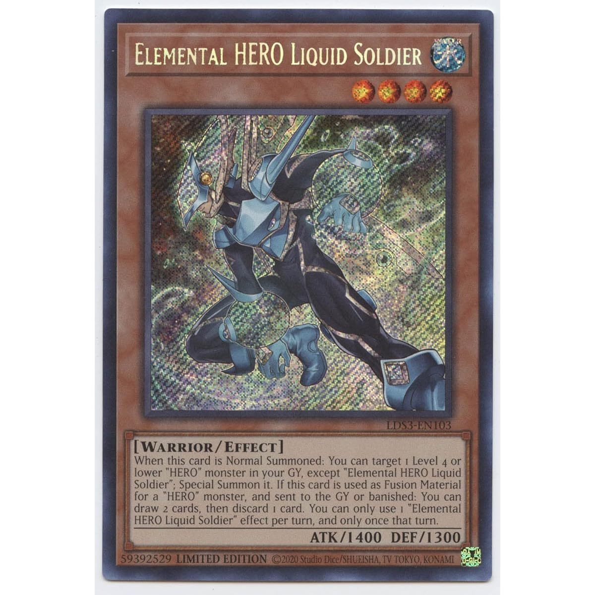 Elemental Hero Liquid Soldier - LDS3-EN103 - Secret Rare - First Edition