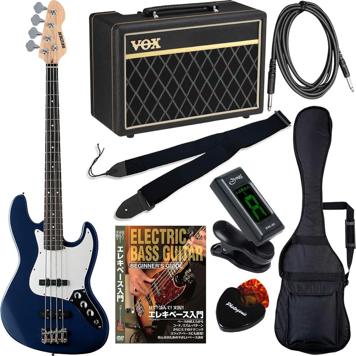 SELDER Bass Jazz Bass Type JB-30/DBL VOX Amplifier Included Beginner Super Limited Set