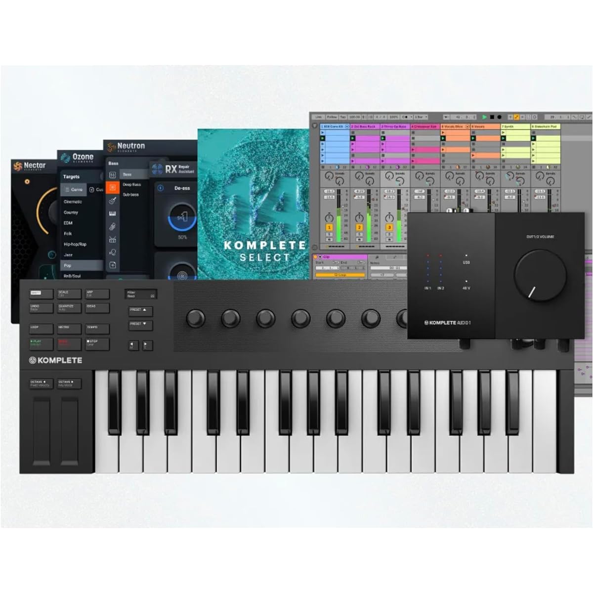 Native Instruments First Song Creation 3-Piece Set (Komplete Kontrol M32 / Komplete Audio 1 / Komplete 14 Select)