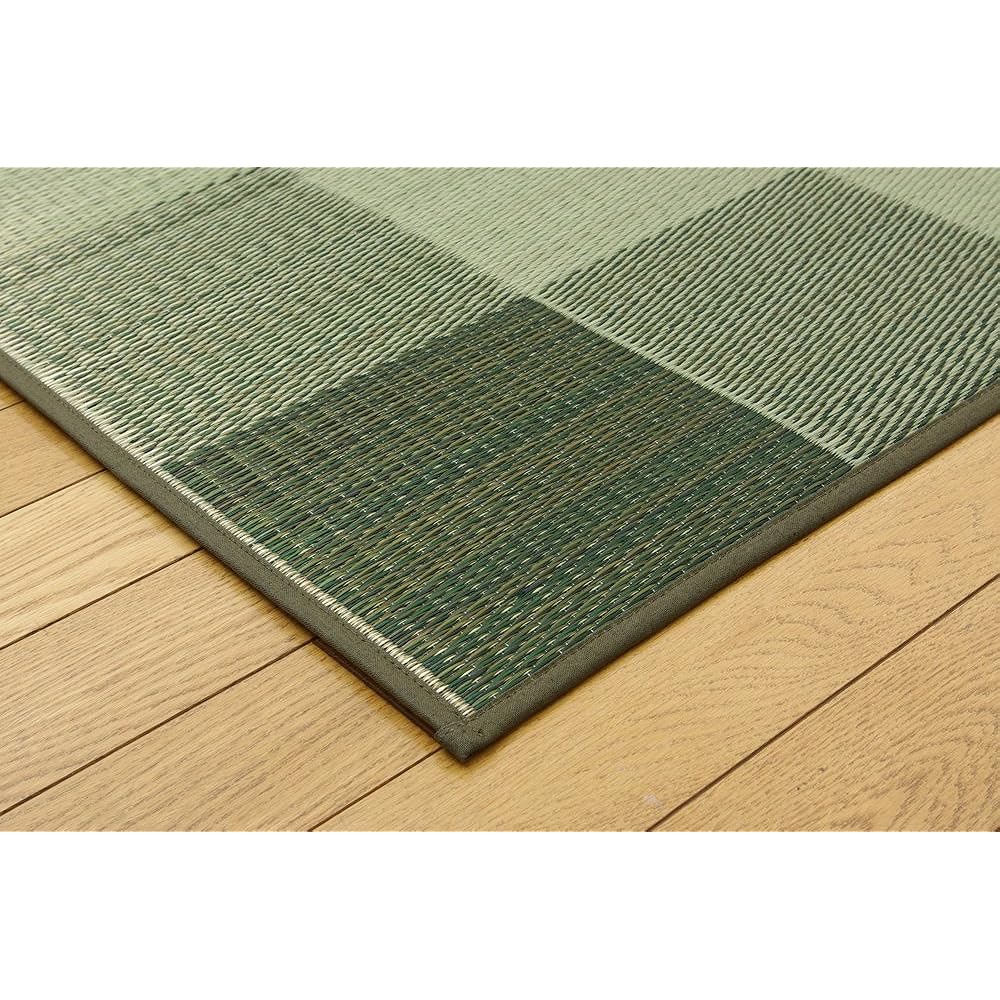 Ikehiko Corporation Igusa Hanagoza F Block Edoma 2 tatami mat approximately 174 x 174 cm Green Made in Japan Urethane Back #4118002