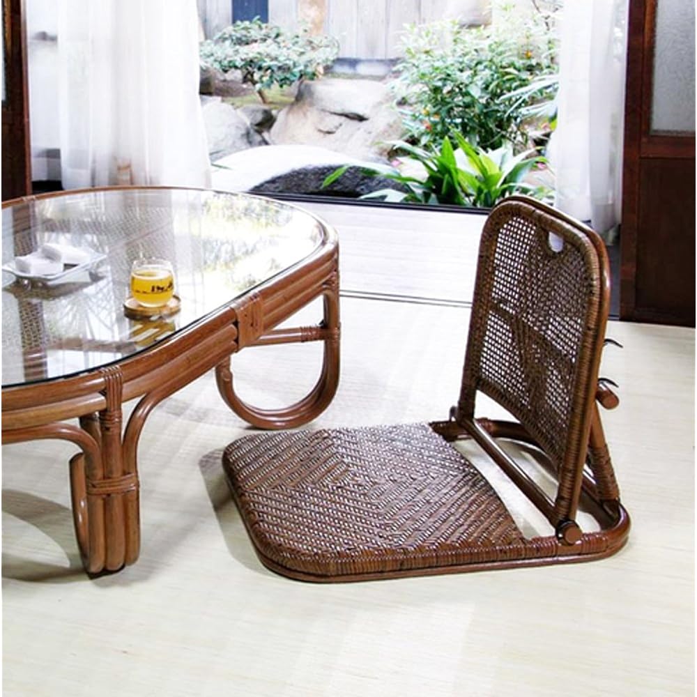 Kimura Sunflower Rattan Hot Spring Inn Folding Chair C08HR Honey Brown