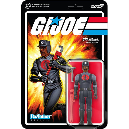 GI Joe W3 Cobra Snake Mustache Wrench Brown Reaction FIG