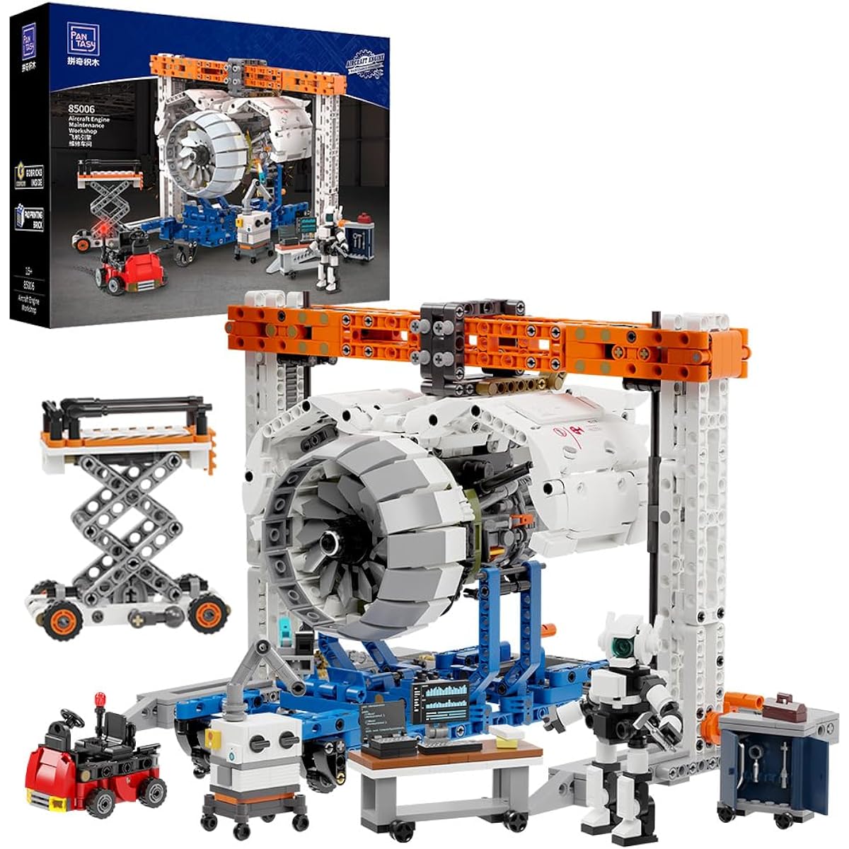 BRICKKK Aircraft Maintenance Plant Workshop Building Set for Adults