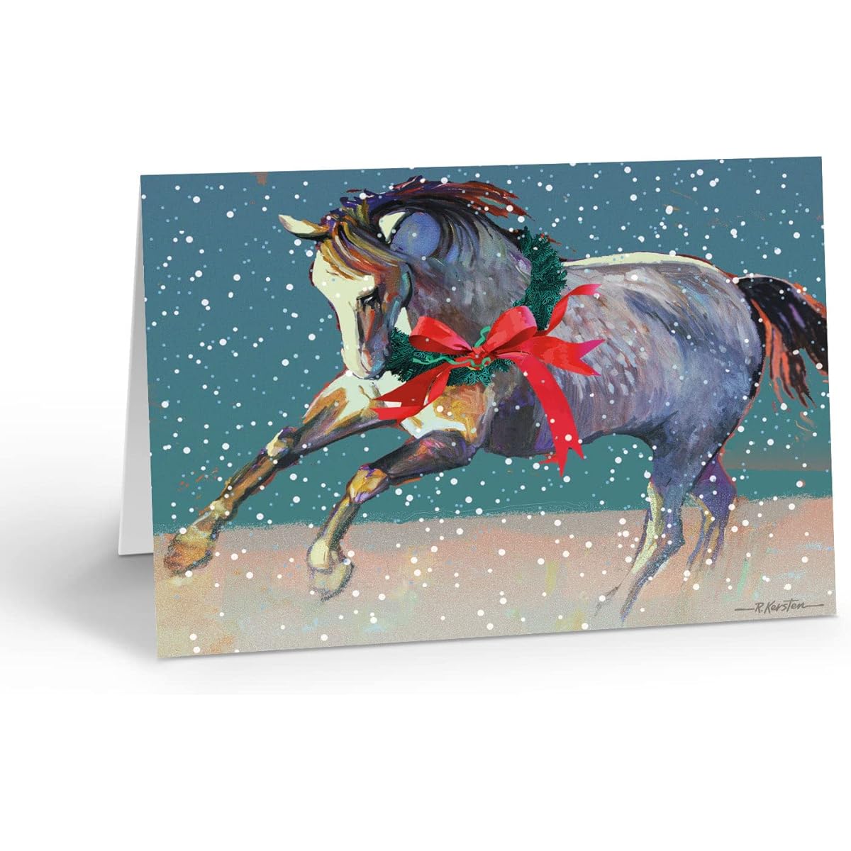 Stonehouse Collection | Holiday Horse Christmas Cards | 18 Western Holiday Cards & 19 Envelopes | Horseback Riding Ranch Cowboys | Made in the USA (Standard)