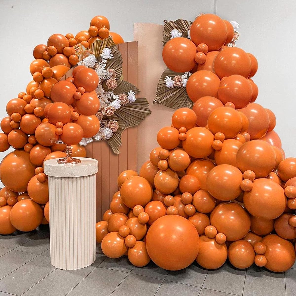 Orange Balloons Double Plush Each Size 18" 12" 5" Pastel Burnt Orange Latex Balloon Garland Arch Kit Baby Shower Birthday Halloween Thanksgiving Fall Party Decoration