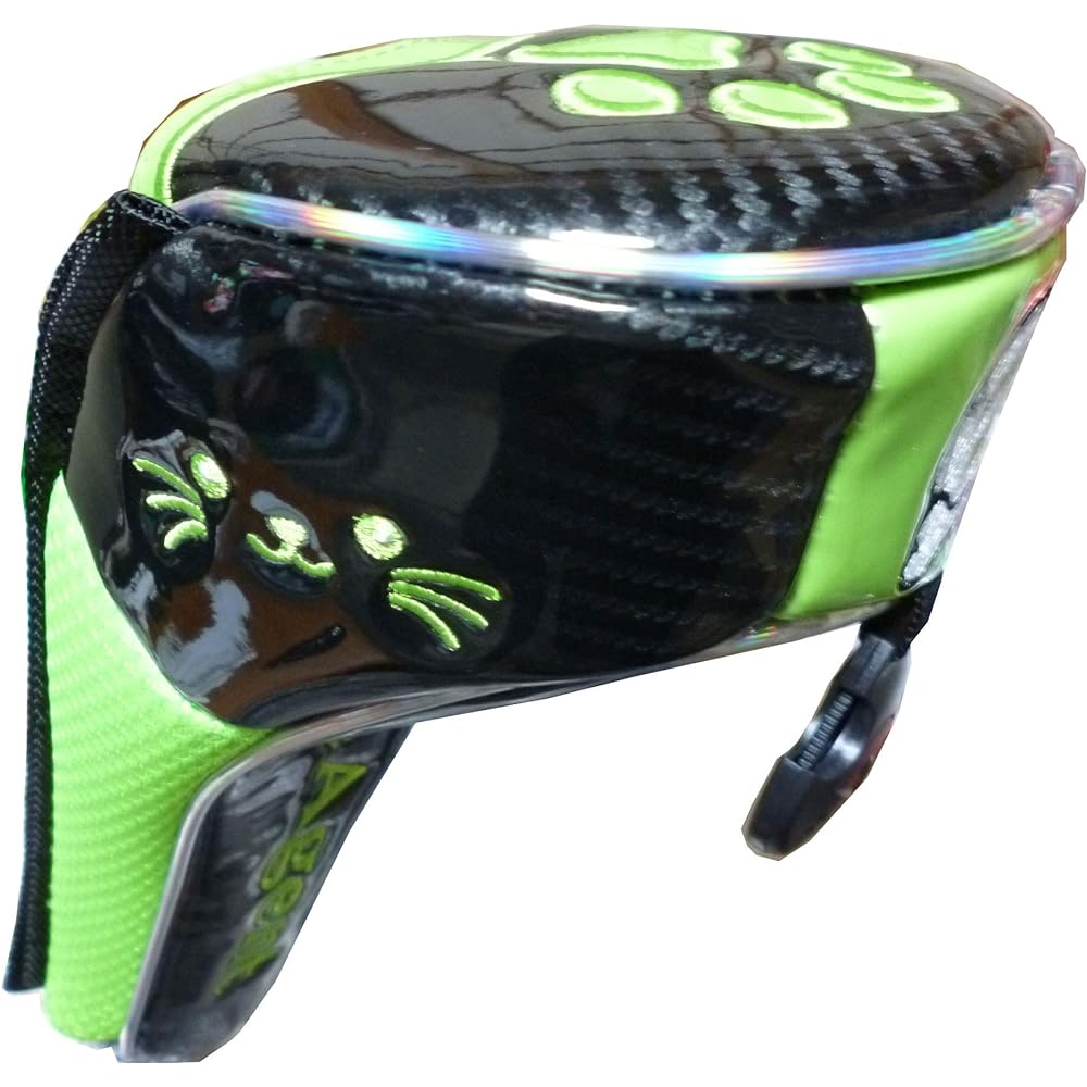 Golf Head Cover for Utility Paw Magnetic Type (Black/Green, for Utility)