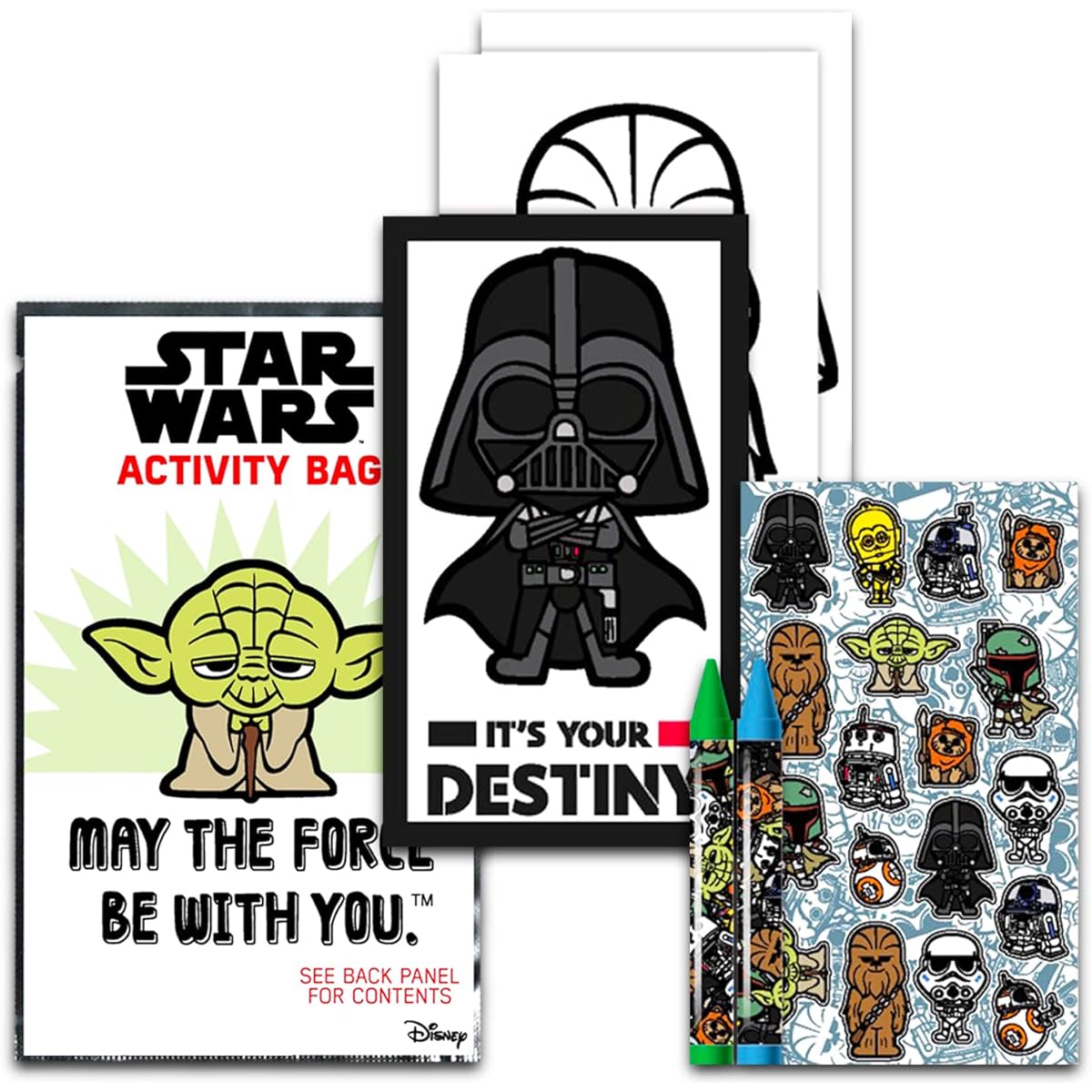 Star Wars Birthday Party Favors Set - Includes 24 Star Wars Play Packs | Mini Coloring Books/Stickers and More for Goodie Bags (Star Wars Party Supplies)