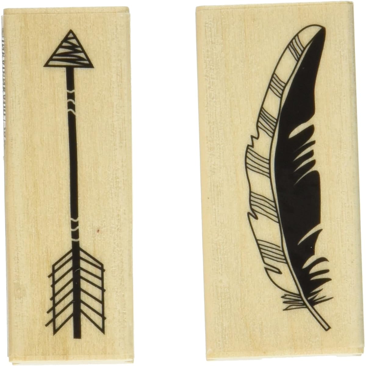 Inkadinkado Rubber Stamp Set Feathers and Arrows 2.75" x 2.25"