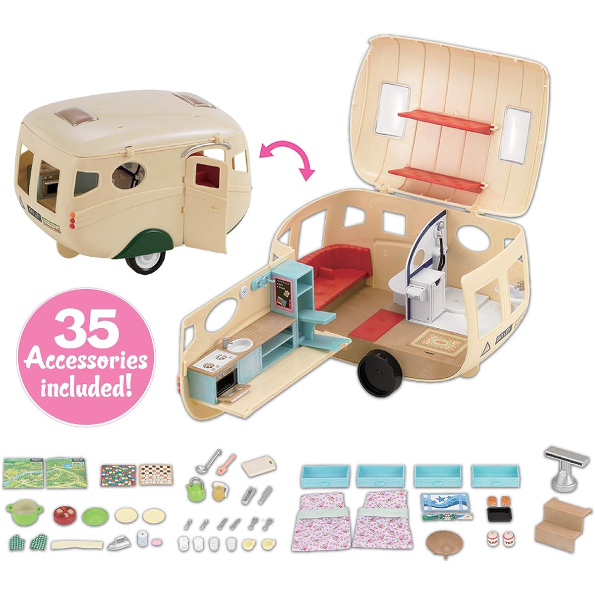Calico Critters Sylvanian Families Caravan Camper Parallel import