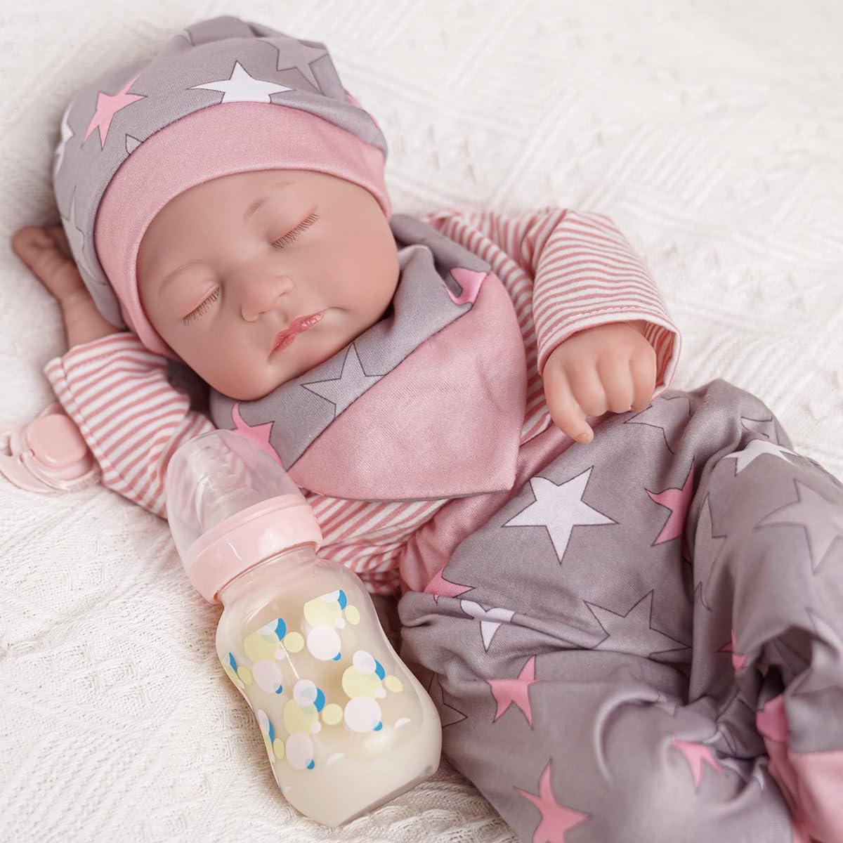 BABESIDE Lifelike Reborn Baby Doll Connie - 20" Sleeping Soft Body Realistic Newborn Baby Doll Girl, Adorable Realistic Baby Doll with Toy Accessories Gift Set for Ages 3+
