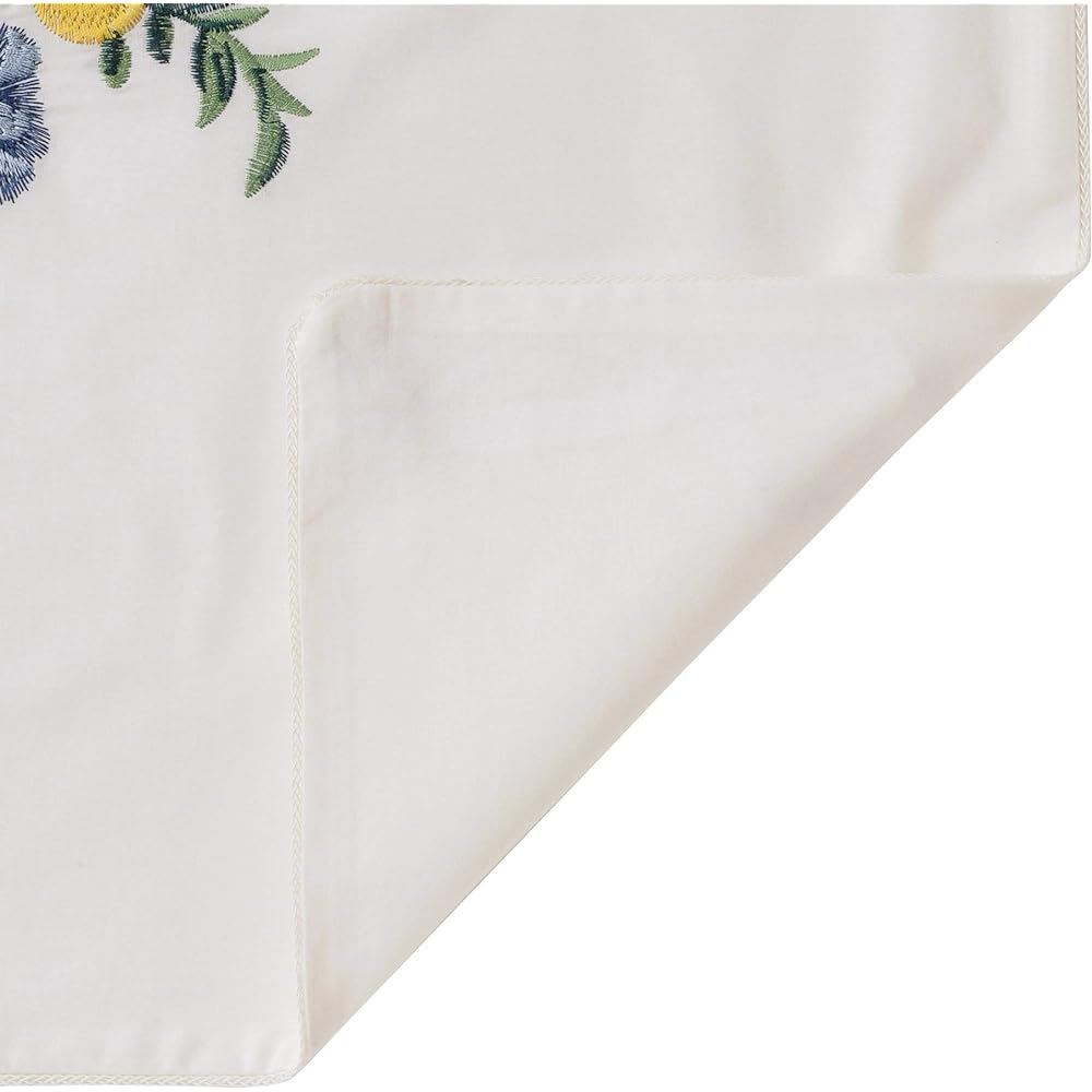 Francfranc Elim Duvet Cover Double White W190xD210cm Embroidery Floral Pattern 100 Cotton