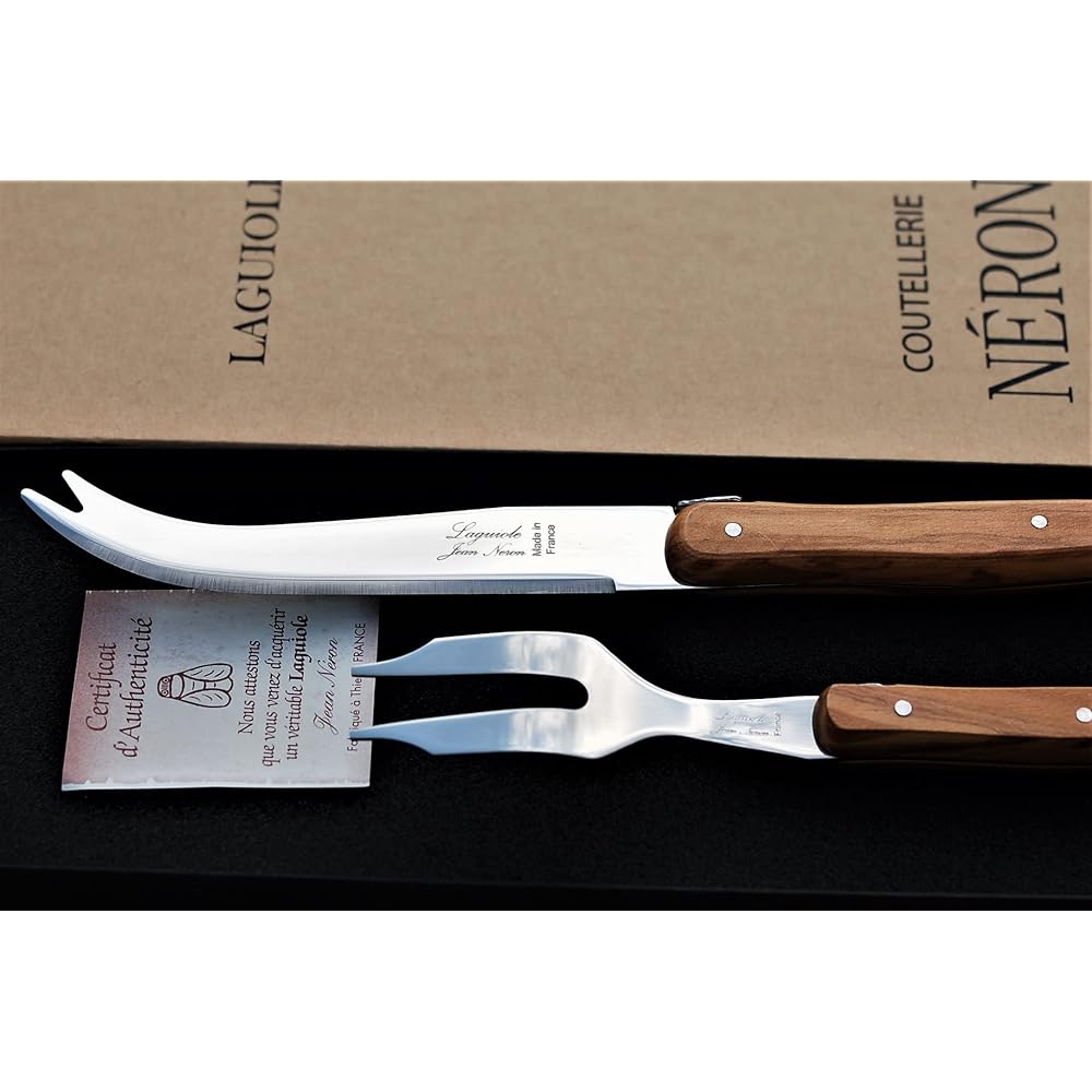 Raieur Olive Handle Cheese Knife Fork Set GIFT Boxed Made in France NERON