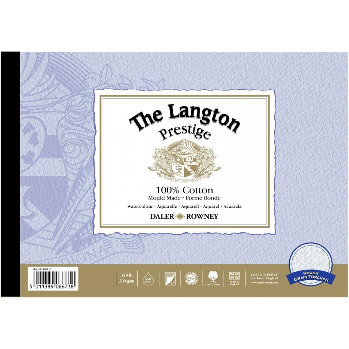 Daler Rowney Langton Prestige Pad Rough 229 x 305mm (9" x 12") 300gsm 12 Pieces (PAD)