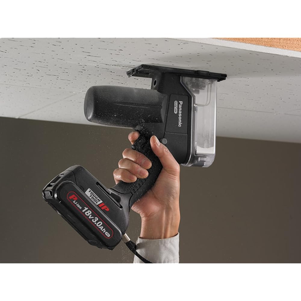 Panasonic Rechargeable Square Hole Cutter Body Only (Battery Pack/Charger/Case Sold Separately) Dual (14.4V/18V Compatible) IP5X Woodworking 15mm/Gypsum 30mm Cutting EZ45A3X-B Black