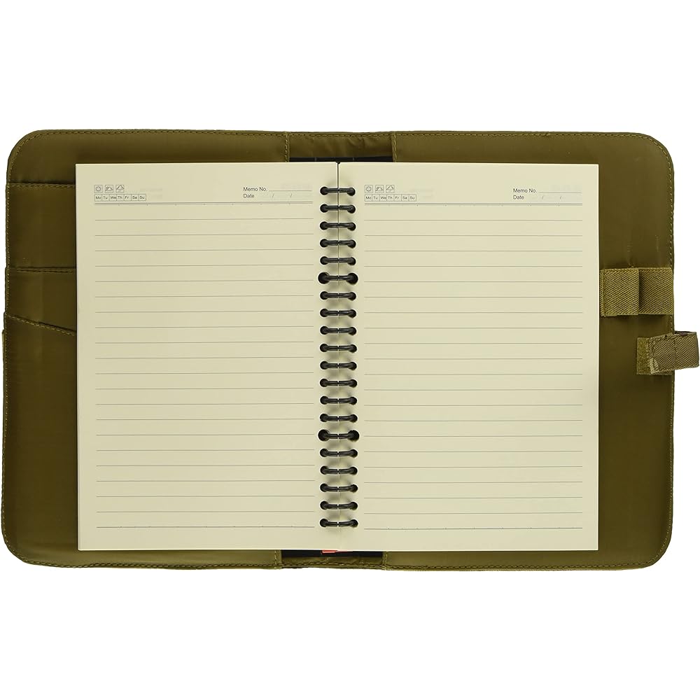 F-STYLE US Navy Navy Seals PVC emblem with waterproof fabric lining A5 size military notebook cover F-SD030325-Multi/Black