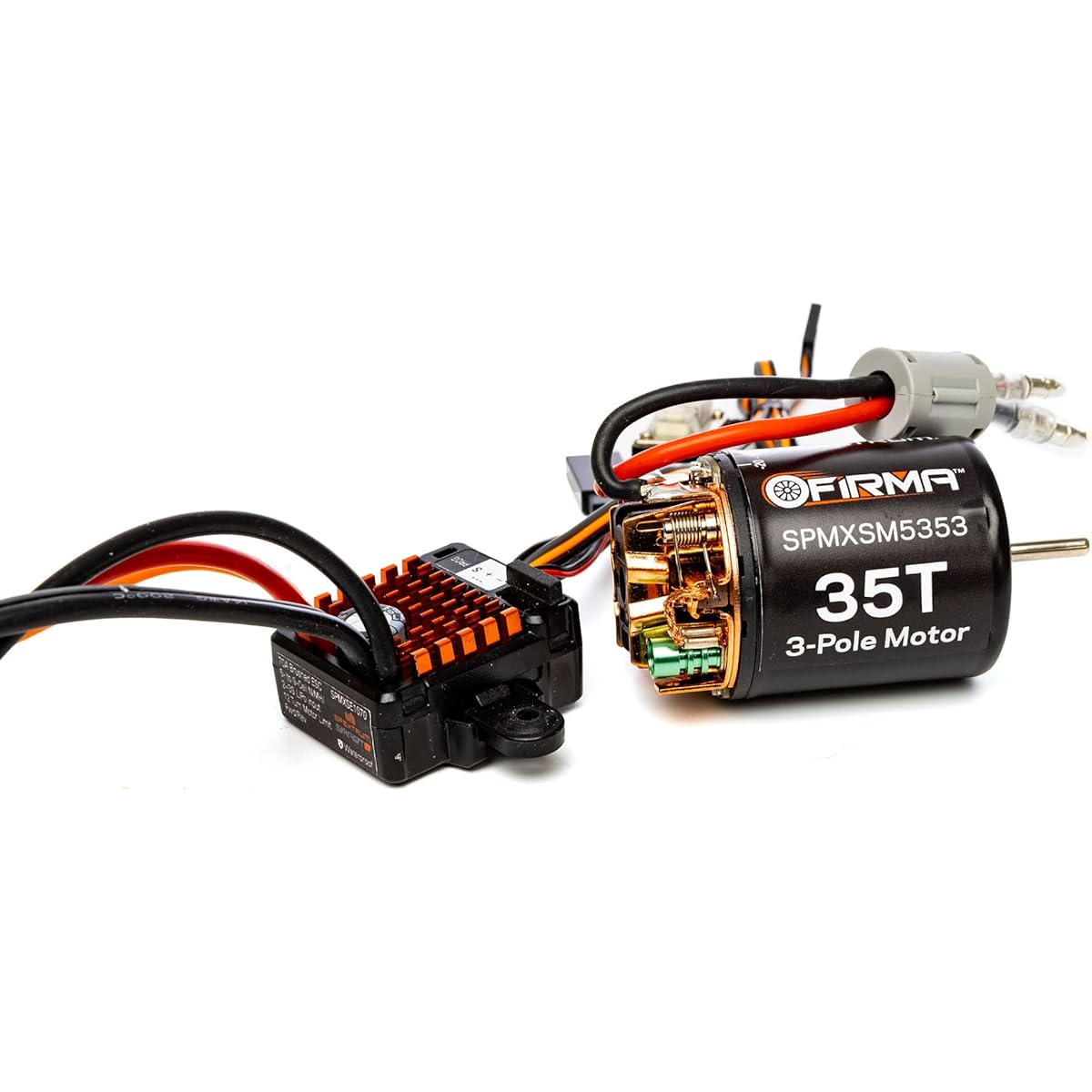 Spektrum Firma 70A Brushed Smart ESC 2S-3S: IC3 / 35T Brushed Motor Combo SPMXSEMC12