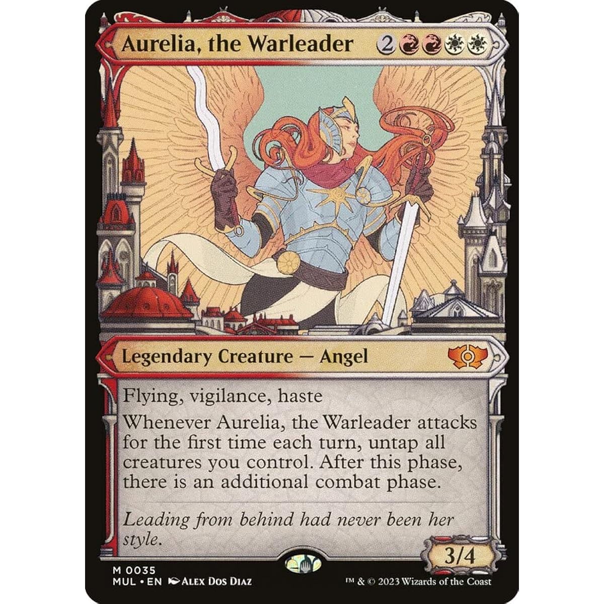 Magic: The Gathering - Aurelia Warleader (035) - Showcase - Multiverse Legends