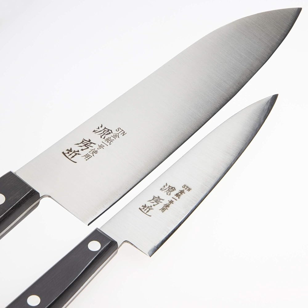 Toshu Giken Knife Set of 2 (Santoku/Pete) 180mm/120mm "Fusachika Kinshi Ichigo" Japanese Knife Made in Japan 11351