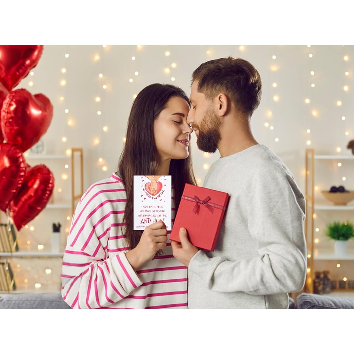 D24TIME Funny Valentine's Day Cards Gifts for Him Boyfriend Husband Romantic Anniversary Birthday Him Couple Boyfriend Girlfriend Cute Valentine's Day Love Greeting Cards with Envelope