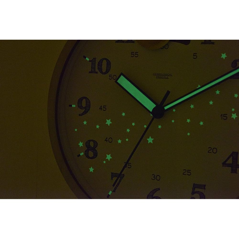 Interform Wall Clock Pendulum Clock CL-3366BK Toad Educational Clock Black Luminous Width 30 x Height 38 x Depth 7cm