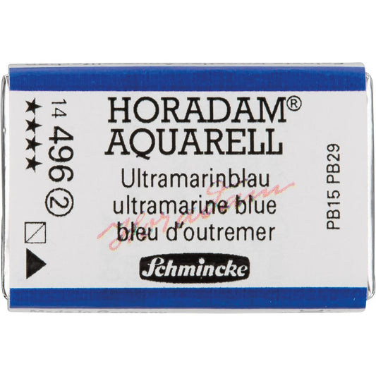 Schmincke Horadam Transparent Watercolor Paint, Full Pan, Ultramarine Blue