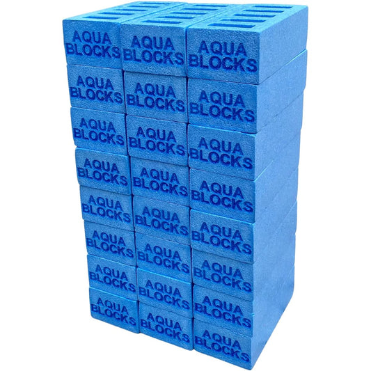 Aqua Blocks Foam Building Blocks Blue 5 Hole Starter Block Set 28 Blocks
