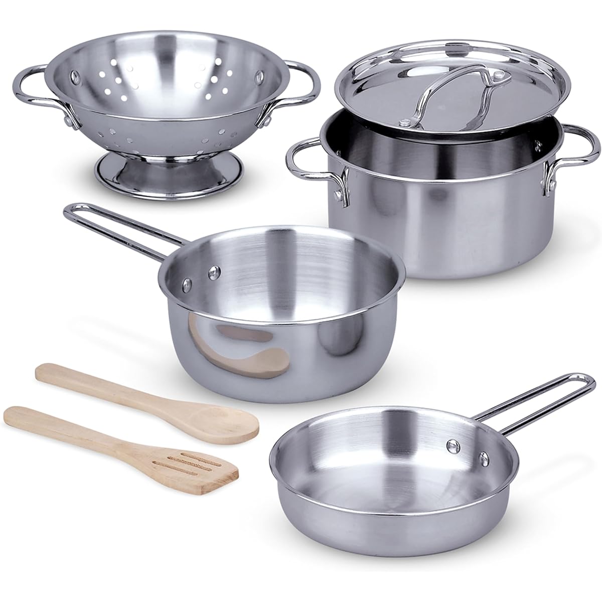 Melissa & Doug Stainless Steel Pots & Pans Playset