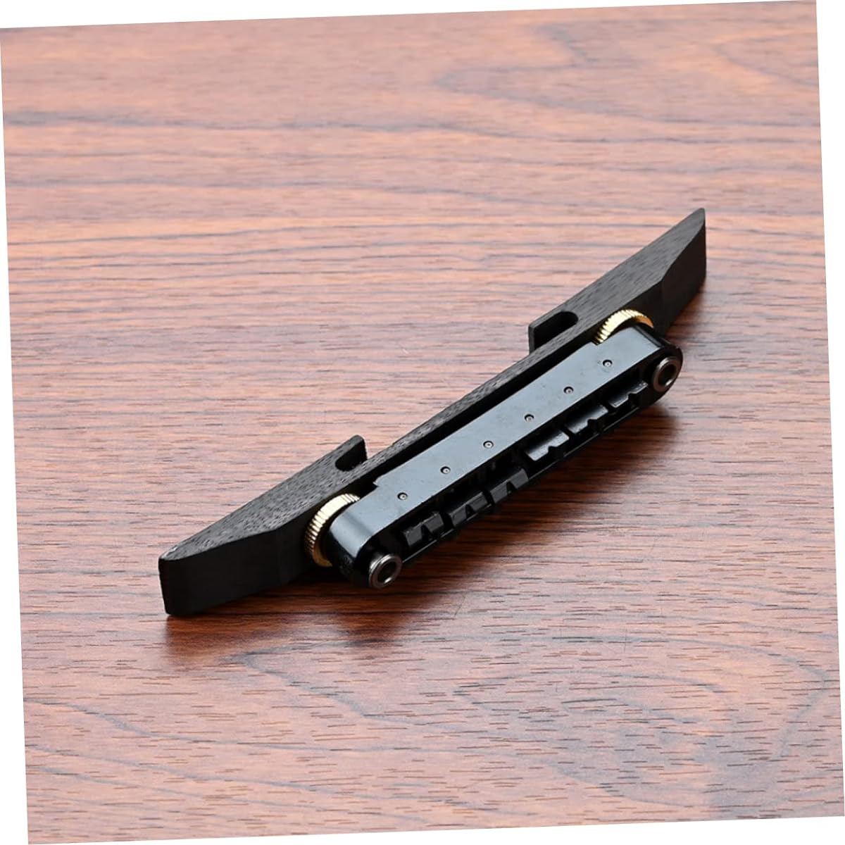 VICASKY Guitar Parts 5pcs 6 Bridge Bass Parts Saddle Bridge Strain Plate Bridge Back Bridge Adjustable Bridge Guitar Wood Scroll Wheel Guitar Tone