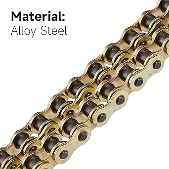 HILAKE 415 Motorcycle Chain 110 Link Non-O-Ring with Connecting Master Link and Chain Breaker Heavy Duty Drive Chain for Motorcycle Bicycle Go Kart Mini Trail Bike