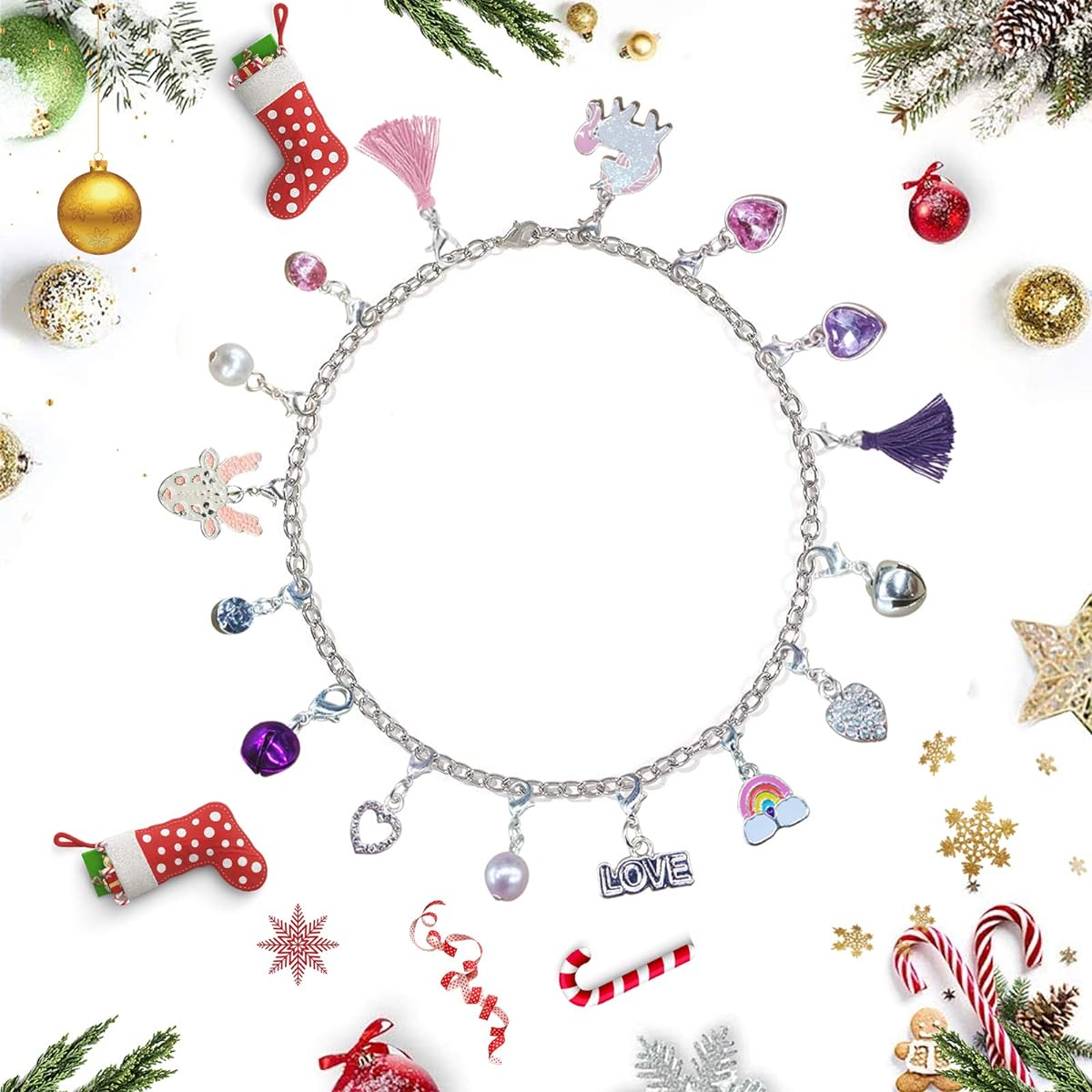 Manaror Advent Calendar 2022 for Girls, 24 Unique Gifts - Hair Accessories, Jewelry, Charms and More - Amazing Christmas Countdown Calendar for Kids