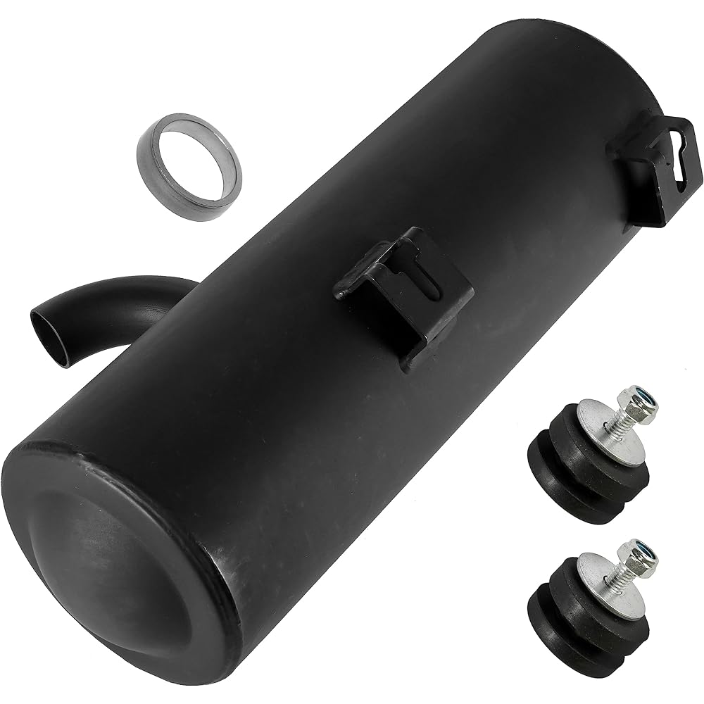 Caltric Exhaust Muffler Silencer with Donut Compatible with Polaris 1260715-029 1260715-489