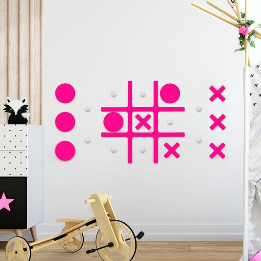 Wall Game Tic Tac Toe Wall Decor for Kids Room Playroom