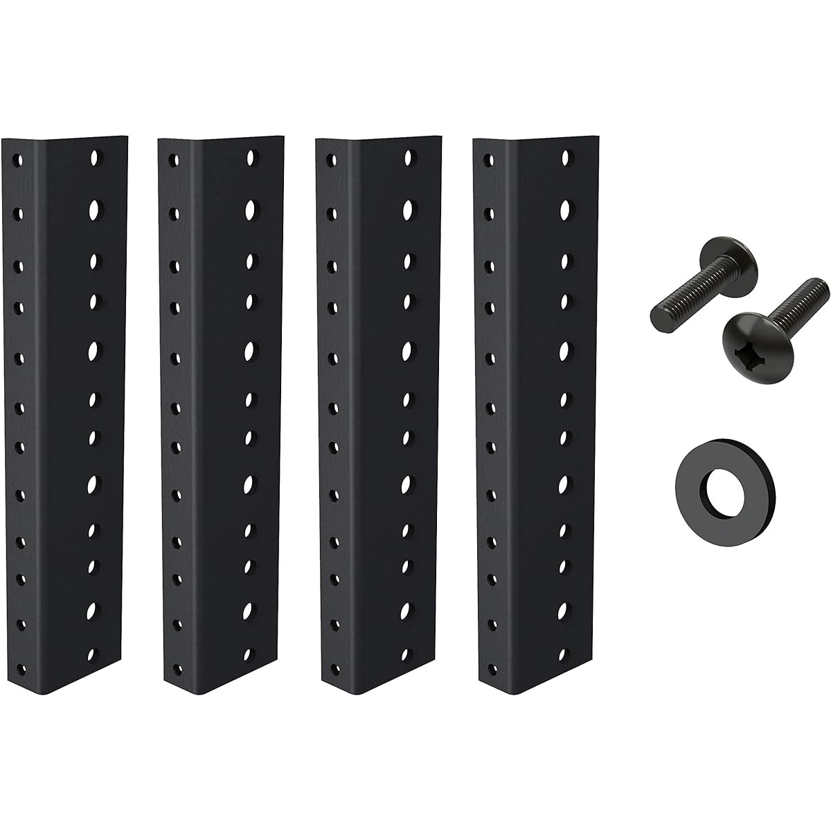 TCH Hardware 6U Full Hole Rack Rail Kit - 4pcs + 48pcs Rack Screws & Washers