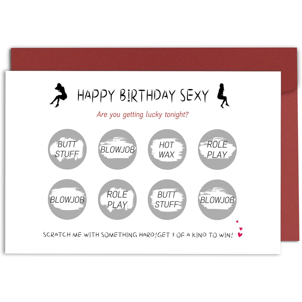 Inbufruy Happy Birthday Card for Husband Funny Scratch Lucky Boyfriend Birthday Gift