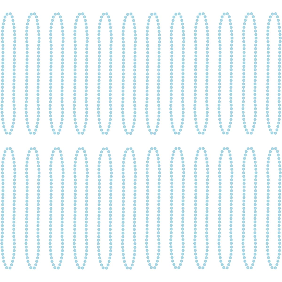 Beistle 24 Piece Baby Shower Beads, 33" (Light Blue)