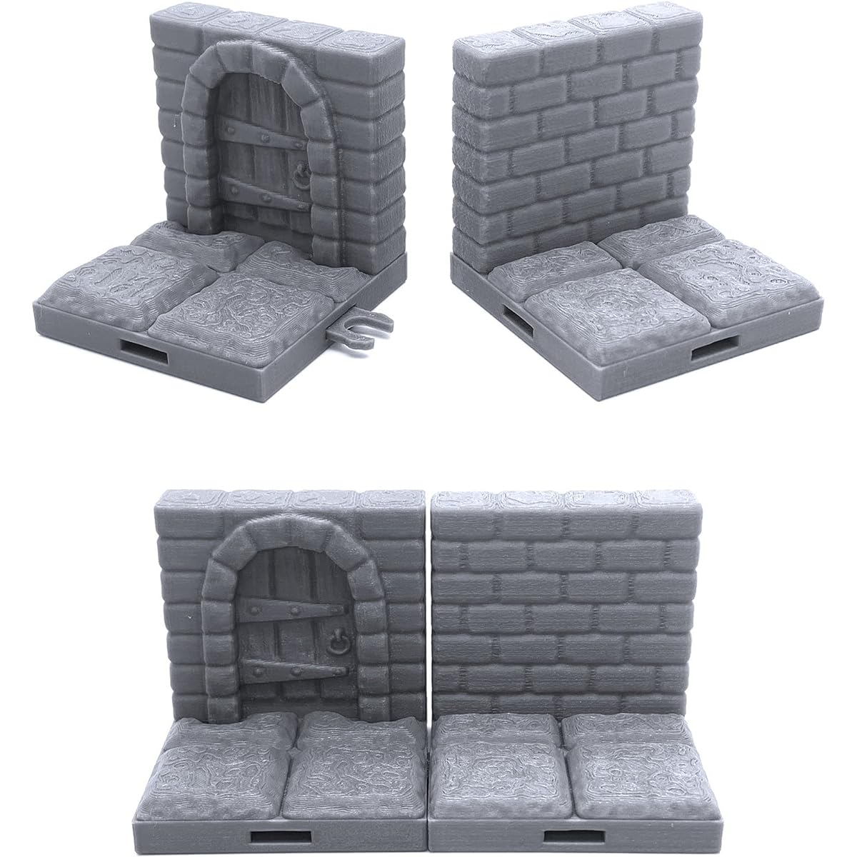 EnderToys Rock Dungeon Tiles Cross Chamber Terrain Scenery Tabletop 28mm Miniature Role Playing Game 3D Printable Paintable