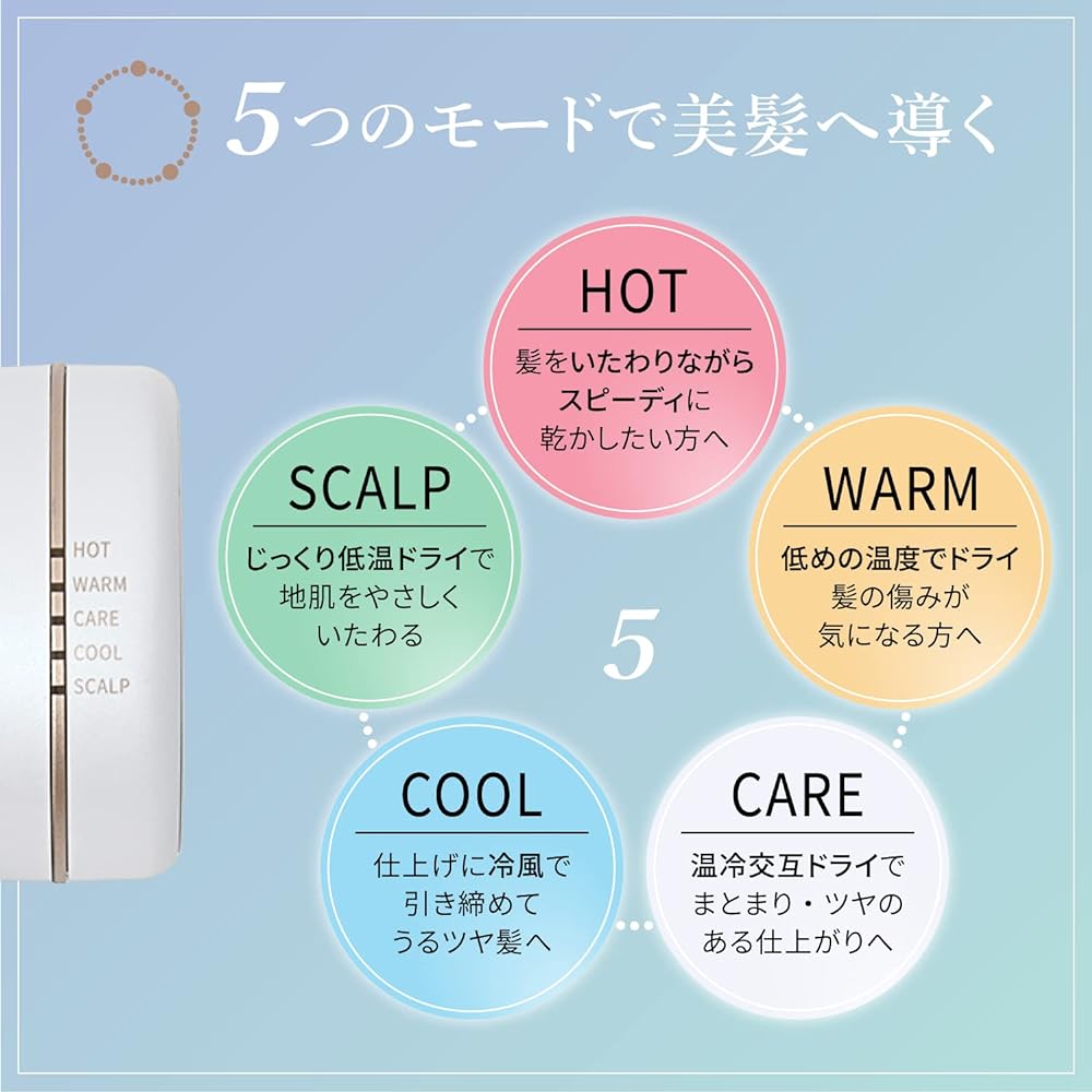 Onedom International Compatible, Large Air Volume, Quick Drying, Beautiful Hair Dryer, Plasma Care Hair Dryer, Lightweight, Compact, W Coat Ion, Static Electricity Suppression, BiB Infrared, Hot/Cold Air Automatic Switching