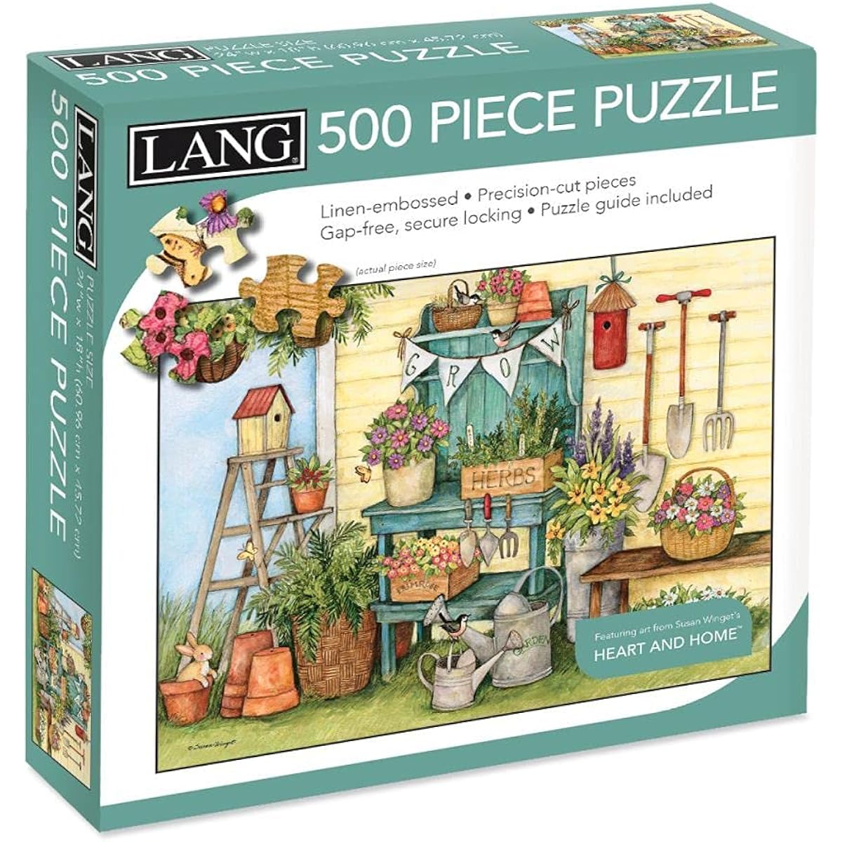 Potter's Bench 500 Piece Puzzle, Journals and Housewares by Lang Companies