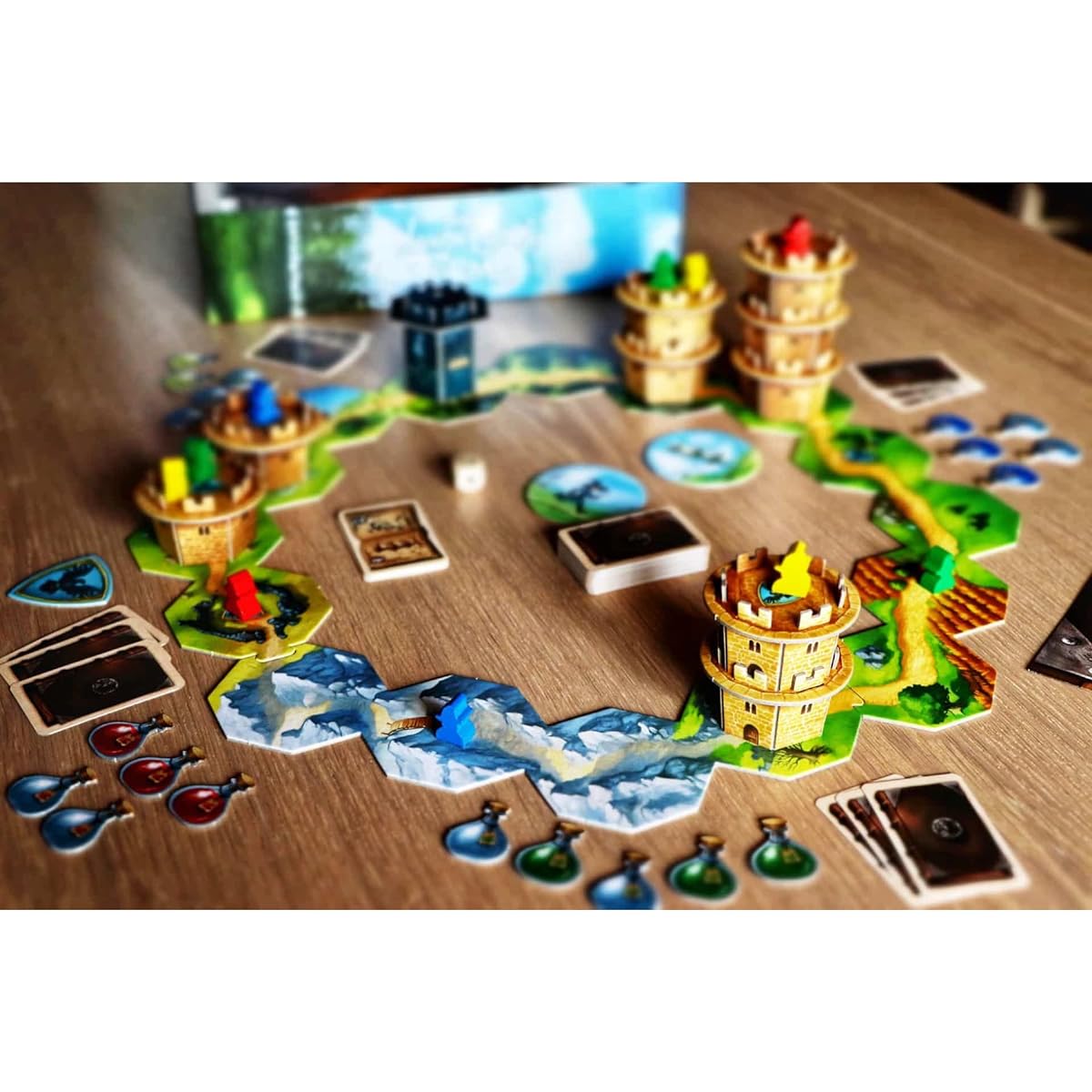 Capstone Games Wandering Towers Strategy Board Game About Capturing the Wizard Movement Magic and Spells Easy to Learn Ages 10 and up For 1-6 players 30 minutes
