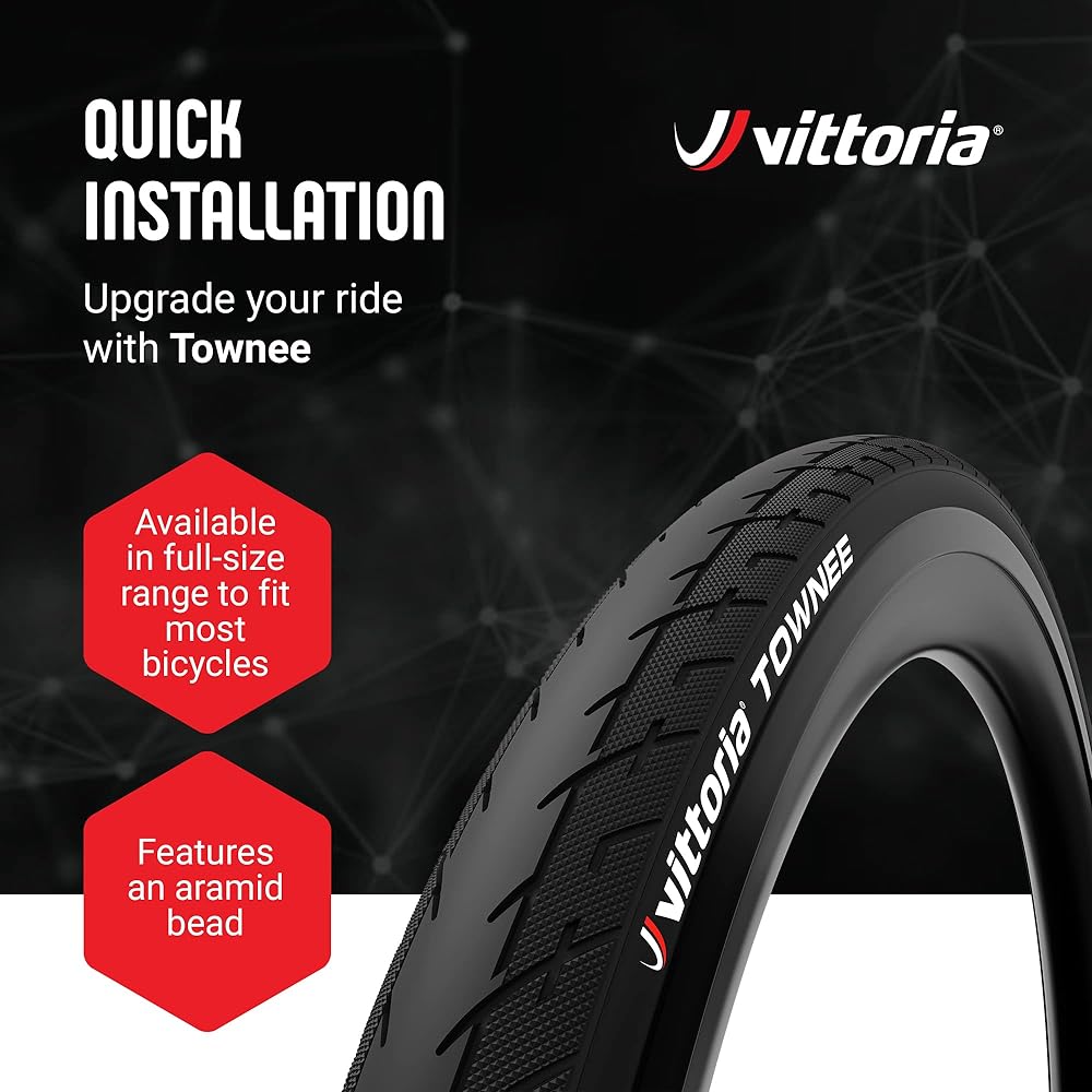 Vittoria Townee Clincher [Townee(FOLD)] All Black [Casing: Nylon 26 TPI]