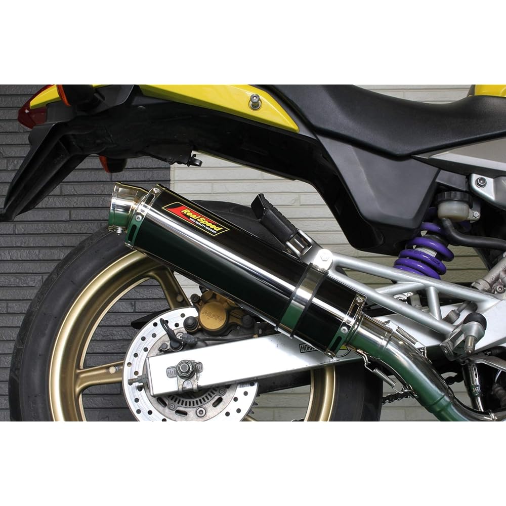 Realspeed Honda VTR250/F (MC33) Bike Muffler (FI Vehicle Only) Cougar Stainless Steel Black Color Full Exhaust Muffler RSP-CGA-002