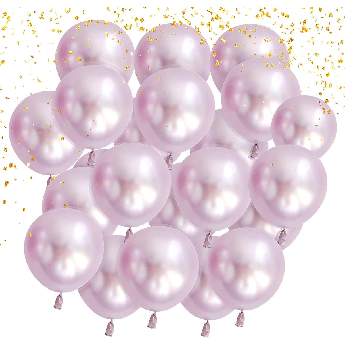 Eanjia 5" Chrome Mauve Balloons 100pcs Mini Metallic Latex Balloons Garland Party Decorations Sphere Metallicus Baby Shower Birthday Wedding Graduation Balloons (Mauve 5")