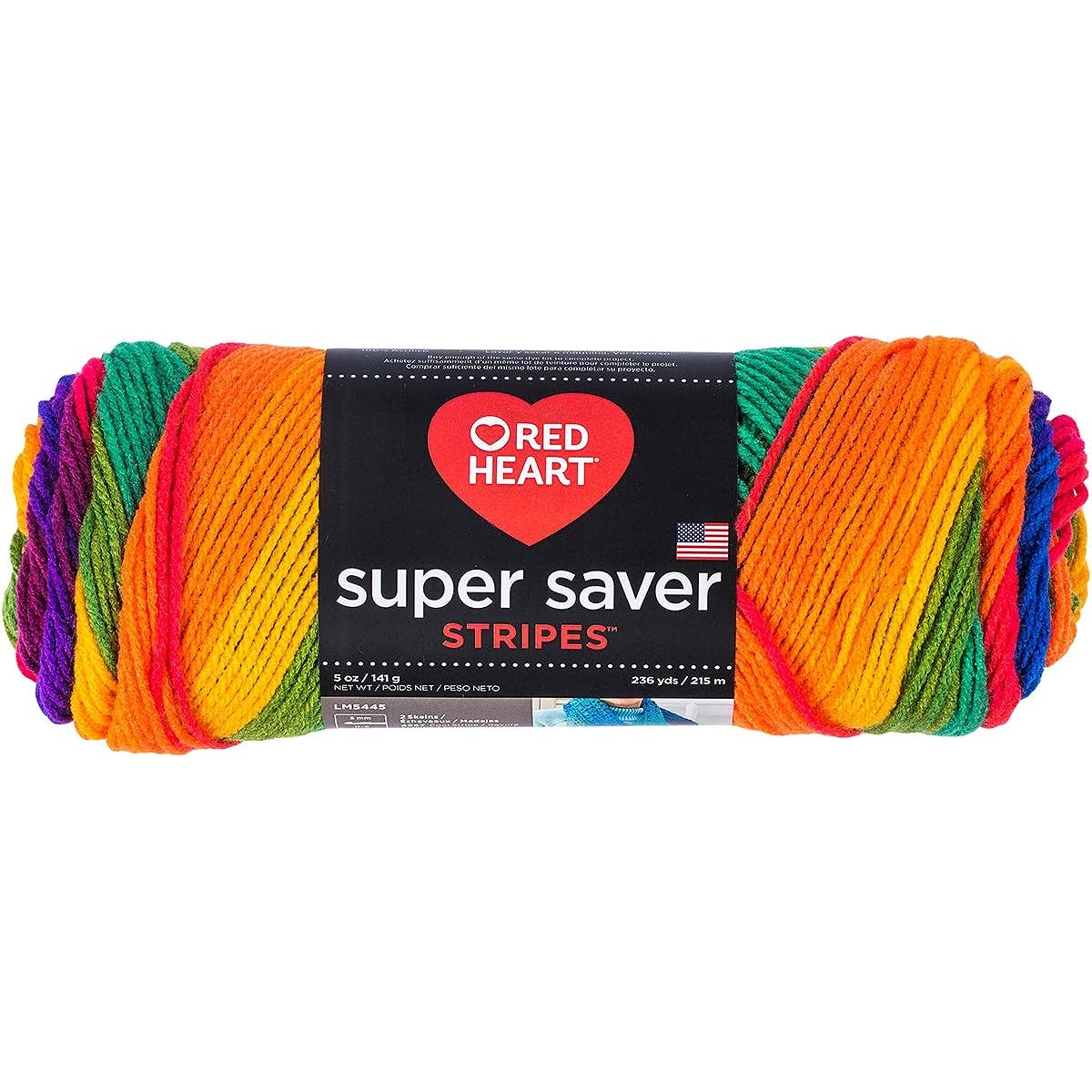 Red Heart Super Saver Yarn 12/Pack - Folite Stripes 12 Pack