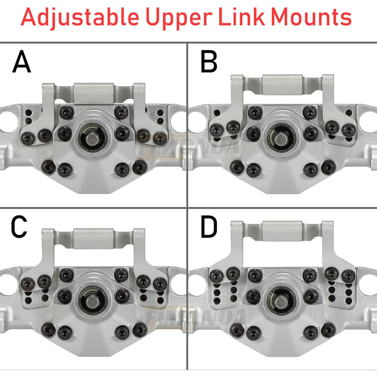 Aluminum Offset Portal Axle with Adjustable Upper Link Mount for 1/10 RC Car Crawler SCX10 III AR45P Rock Buggy LCG Cheetah Rig (SCX10 III Axle G)