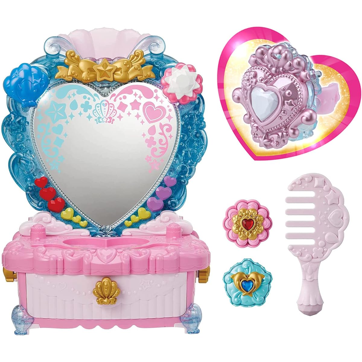 Tropical-Rouge! PreCure Power Up Transformation! Includes the Tropical Heart Dresser "Heart Curling Cure Summer ~Tropical Heart ver.~"!