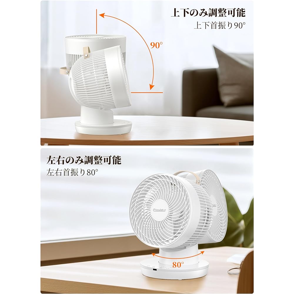 YONA Circulator, Silent, Up/Down, Left/Right, Automatic Oscillation, 6 - 24 Tatami Mats, Powerful DC Motor, Successful Fan, 6 Levels of Air Flow Adjustment, 3D Remote Control, Circulator Fan, Powerful