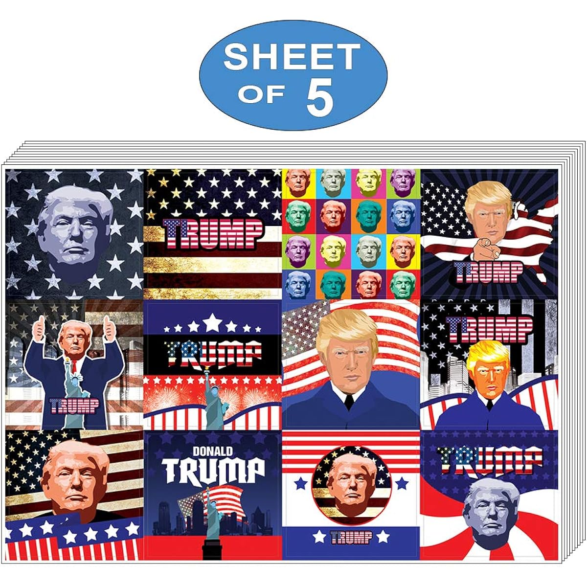 US Presidential Collector's Stickers 1 set 5-sheets