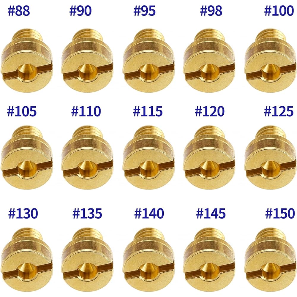 Carburetor Main Jet Kit Replacement for Mikuni VM22 VM24 VM26 125CC 150CC 200CC 250CC For Dirt Bike Pit Bike ATV 88 90 95 98 100 105 110 115 120 125 130 135 14 0 145 150