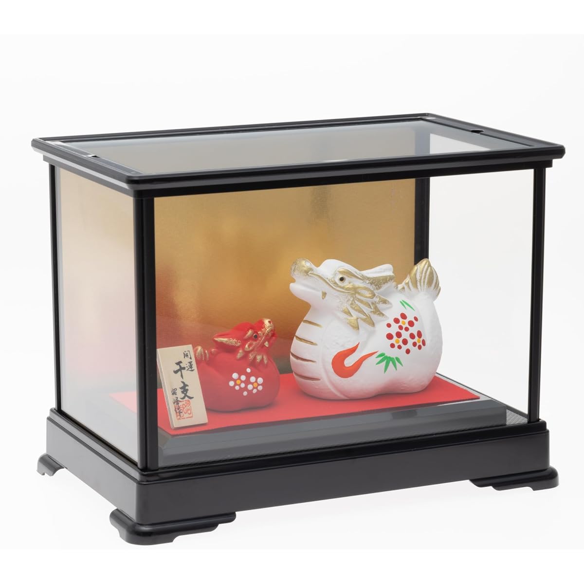 Seto Togeisha 2024 Zodiac Ornament Compact Dragon Dragon New Year Decoration Good Luck Red and White Dragon Parent and Child Cased Shohogama 145